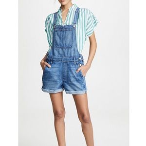 NWOT Madewell denim overalls shorts (shortalls)